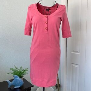 Theory T Shirt Dress Pink Azalea Sz M